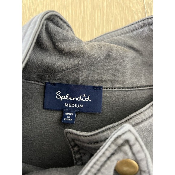 Splendid soft Gray Bomber Jacket M Medium - Picture 5 of 6